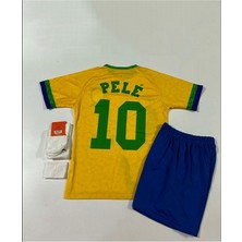 Brezilya Efsane Pele Özel Konsept Çocuk Forması 4'lü Set
