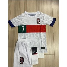Portekiz 2022-23 Sezon Cristiano Ronaldo Deplasman Çocuk Forması 4'lü Set