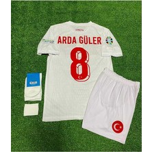 Türkiye Euro 2024 Milli Takımı A.r.d.a. G.ü.l.e.r. Iç Saha Çocuk Forması 4'lü Set (Beyaz)