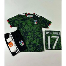 Italya 2023-24 Sezon Ciro Immobile Michelengelo Tasarımlı Özel Konsept Çocuk Forması 4'lü Set