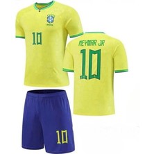 Brezilya 2023/24 Yeni Sezon Neymar Jr Çocuk Forması Şort Çorap 3'lü Set