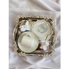 Söz Tepsisi Gümüş 22 cm Tepsi Nişan Tepsisi Damat Kahvesi Söz