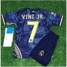 R.madridd 2023/24 Sezon Dragon Desenli Vini Jr. Konsept Çocuk Forması 3'lü Set