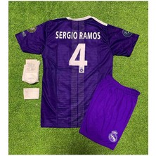 R.madridd 2017 Cardiff Şampiyonlar Ligi Finali Sergio Ramos Çocuk Forması 4'lü Set