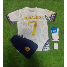 R.madridd 2024/25 Sezon Dragon Desenli Cristiano Ronaldo Çocuk Forması 4'lü Set (Byzgold)