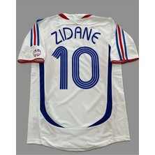 Fransa 98 Dünya Kupası Zinedine Zidane Deplasman Forması (BEYAZ)567824865724626