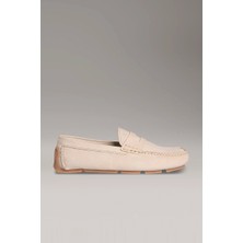 Calvin Klein Nubuk Penny Driver Erkek  Bej Sneaker HM0HM01866-ACE