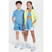 Nike Dri Fıt Multi Swoosh Çoçuk Mavi Şort