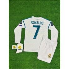 Cristiano Ronaldo 2018 Sezonu Kiev Final Maçı R,e,a,l, M,a,d,r,i,d, Çocuk Forması 4'lü Set