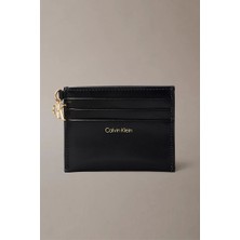 Calvin Klein Fermuarlı 6 Kart Gözlü Kadın  Siyah Kartlık LV04F1076G-UB1