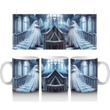 Büyülü Iksir Şişeleriyle Sevimli Cadı Temalı Cadılar Bayramı Baskılı Kupa Bardak