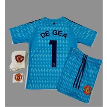 David De Gea 2022-23 Sezonu Manchester/united Kaleci Çocuk Forması 4'lü Set (Armalı)
