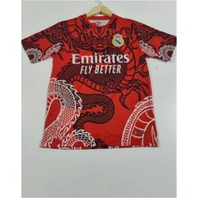 R.e.a.l M.a.d.r.i.d 2023/24 Yeni Sezon Ejderha Motifli Özel Konsept Forması (Red)