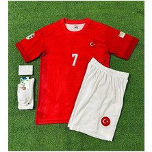 Türkiye Euro 2024 Kerem Aktürkoğlu Çocuk Forması 4'lü Set (Kırmızı)