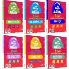 Tammat 8. Sınıf Matematik + Fen Bilimleri + Türkçe + Inkılap Tarih + Ingilizce + Din Kültürü Hızlı ve Akıllı Branş Deneme Tam Set 6 Kitap