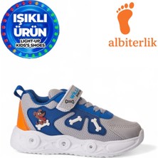 Albishoes Çocuk Sevimli Dost Köpek Figürlü Işıklı Mevsimlik Kışlık Çocuk Okul Sneaker Spor Ayakkabı