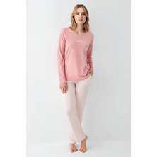 Arnetta Yumuşak Dokulu Uzun Kol Kadın Pijama Takım 3417