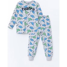 Lc Waikiki Yeni Sezon Bisiklet Yaka Dizanor Baskili Erkek Cocuk Pijama Takim - S54705Z1