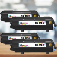 tonermax Kyocera TK-3160 Muadil Toner 4'lü Paket / P3045DN / P3050DN / P3055DN / P3060DN