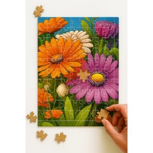 Dudu Gift 140 Parça Ahşap Puzzle Tablo. 25 x 35  cm  Ölçülerinde. Askı Aparatı Ile. Kaliteli Uv Baskı Model-17