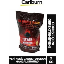 Yeni Nesil Çıra Odun Gerektirmez Çabuk Tutuşan Tek Kibritle Yüksek Isıyla Yanan Mangal Kömürü 2 kg