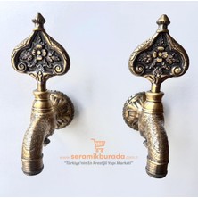Ikili Desenli Özel Osmanlı Musluğu Antik