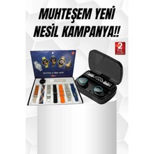 Buğz Ucuz Kaliteli Yeni Nesil 7 Kordonlu Akıllı Saat ve Kablosuz Bluetooth Kulaklık Anc Özelliği