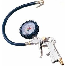 Buğz Basınç Göstergeli Lastik Şişirme Tabancası Hava Saatli