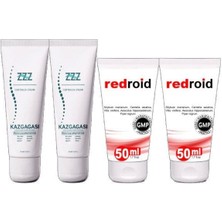 Kaz Gagası Kremi 2X100 ml Kas Sızıları Için+Redroid Hemer.oid Için Krem 2X50 ml