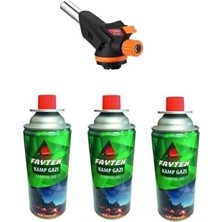 Buğz 3 Kartuşlu Çakmak Pürmüz Seti  - Turbo Tourch Kamp Piknik Pürmüz Seti