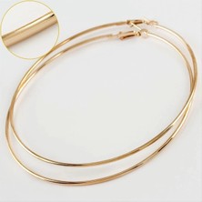 Buğz Ince Boru Metal Halka Küpe 8-9-10 cm