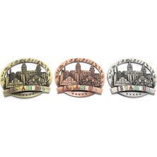 Buğz Istanbul Temalı Metal Magnet Yuvarlak Tasarım