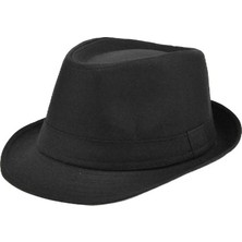 Buğz Çocuk Boy Siyah Kumaş Fötr Şapka Gösteri Şapkası Michael Jackson Şapkası 54 No