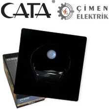 Buğz Cata Ct 5170 1W Siyah Kasa Sensörlü Koridor Aydınlatması 6400K Beyaz Işık