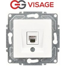 Buğz Visage Beyaz Telefon Prizi (Cat3) Çerçevesiz - Priz ve Anahtar Için Uyumlu Çerçeve