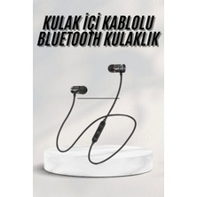 Buğz Sports Mıknatıslı Siyah Bluetooth Kulaklık Kablolu Uzun Pil Ömrü