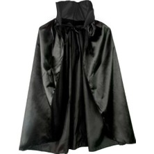 Buğz Siyah Renk Yakalı Halloween Pelerini 90 cm