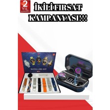 Buğz 2025 Model Çok Kordonlu Akıllı Saat ve Bluetooth Kulaklık El Fenerli