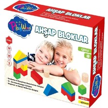 Buğz 29 Parça Ahşap Eğitici Bloklar Doğal Oyuncak