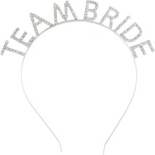 Buğz Gümüş Kaplama Kristal Taşlı Team Bride Taç