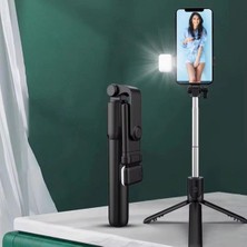 Buğz Kendiliğinden LED Işıklı Kumandalı Uzayabilen Selfie Çubuğu,masa Üstü Tripod