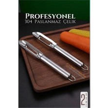 Buğz Bx Soyacak Seti - Sebze Soyacağı Kabak Oayacağı Profesyonel Paslanmaz Çelik 2 Li Set