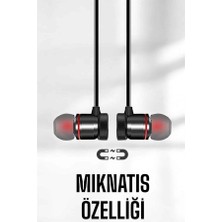 Buğz Mikrofonlu Kablosuz Sport Kulak Içi Mıknatıslı Kulaklık