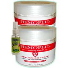 Hemoplus 2X100 ml Hemeroid Ba.sur Kremi + 30 ml Çörek Otu Yağı ile