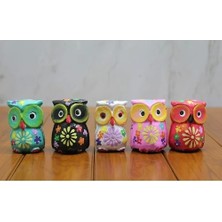 Buğz Ahşap 5'li Baykuş Seti Model 2