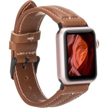Buğz Apple Watch Uyumlu Deri Kordon 42-44-45MM Nm3-As2 Taba