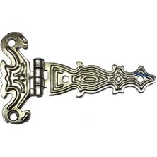 Buğz Dekoratif, Sac Tek Kuyruklu Menteşe - 40X68 Mm, Küçük, Nikel, 1 Adet