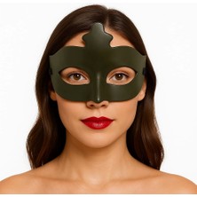 Buğz Haki Yeşil Renk Masquerade Kostüm Partisi Venedik Balo Maskesi
