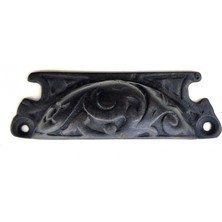 Buğz Antika Tarz Dekoratif Pirinç Lale Tas Mobilya Kulbu - 30X90 Mm, Oksit