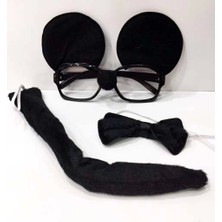 Buğz Mickey Mouse Gözlüğü Papyonu Kuyruğu Seti